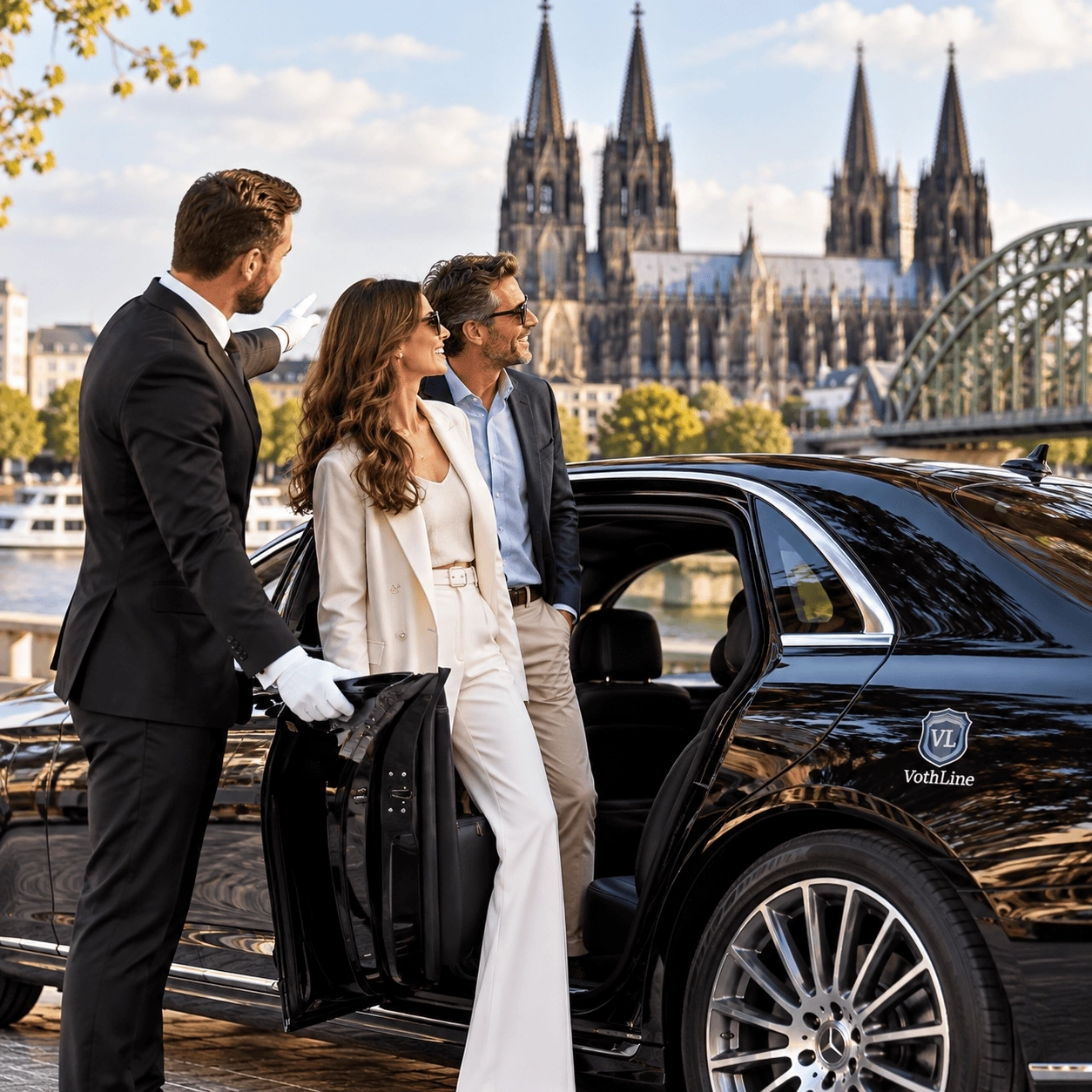 VothLine Sightseeing-Tour mit privatem Chauffeur und Luxuslimousine am Kölner Dom